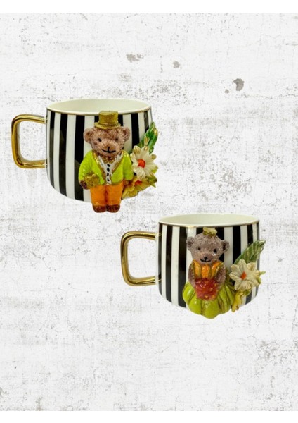 Angon Shop Teddy Bear Kız ve Erkek Temalı Özel El Yapımı Çay Ficanı 2'li