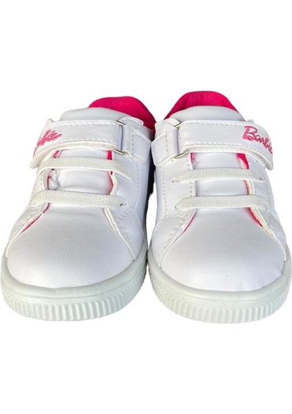 Barbie Yazılı Kız Çocuk Spor Ayakkabı Beyaz - Pembe fırsatları
