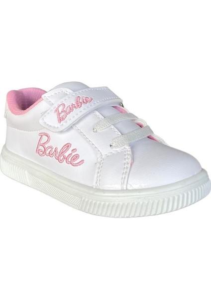 Barbie Yazılı Kız Çocuk Spor Ayakkabı Beyaz - Pudra fiyatları