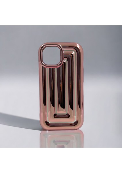 iPhone 13 Pro Rudra Seri Labirent Desen 3D Metalik Silikon Kapak