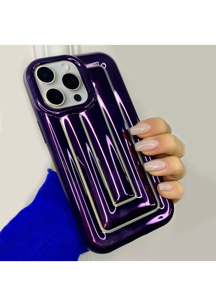 iPhone 13 Pro Rudra Seri Labirent Desen 3D Metalik Silikon Kapak modelleri