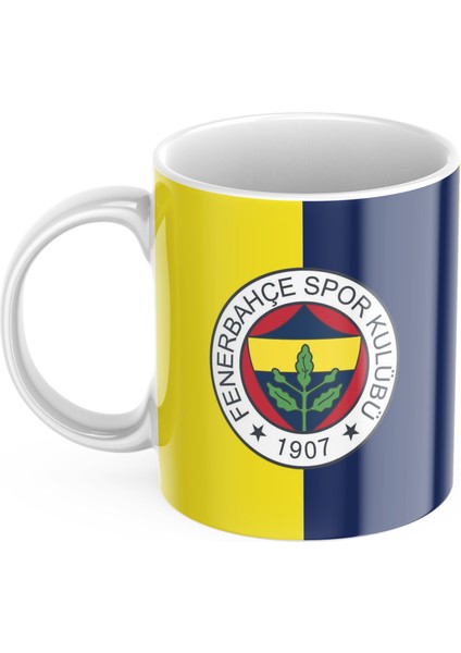 Kişiye Özel Fenerbahçe Tasarım Isimli Kupa Bardak