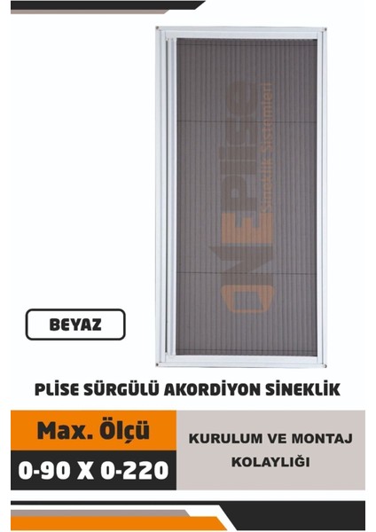 90 x 210 Plise Pileli Sürgülü Kapı Sinekliği ( Demir Kapı,pimapen Kapı)Kapı Için Sineklik Alüminyum