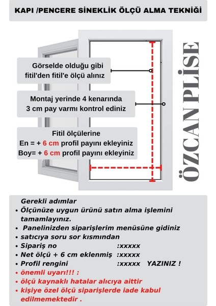 90 x 210 Plise Pileli Sürgülü Sineklik 0-90 x 0-210 Cm(Çelik Kapı, Ahşap Kapı ,pimapen Kapı )Pilise