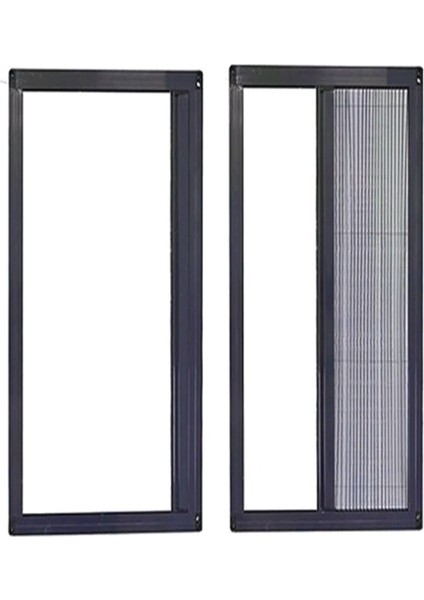 90 x 210 Akordeon Pileli Pilise Kapı Sineklik, Antrasit, 90X210 Cm., Istenilen Ölçüde Akordiyon