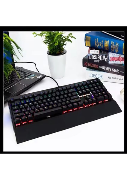 GK60 Oyuncu Klavyesi Bilek Destekli Akışkan Işıklı Kablolu Masaüstü Bilgisayar Dizüstü Ofis Gaming Keyboard