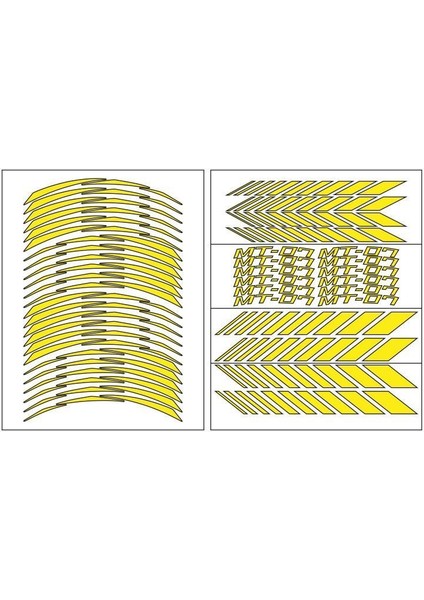 Yamaha Florasan Kırmızı Mt-07 Uyumlu Racıng 1 Set Jant Şeridi