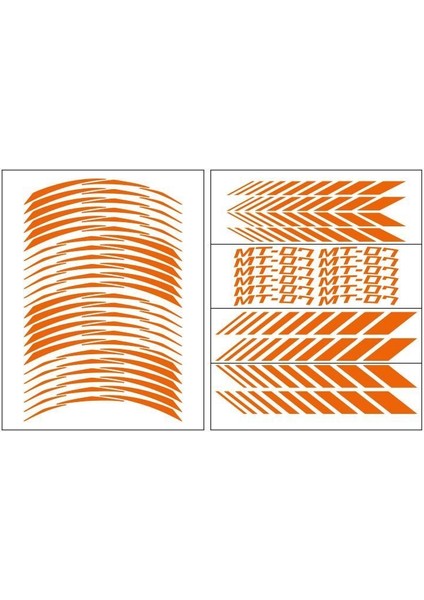 Reflektör Yeşil Yamaha Mt-07 Uyumlu Racıng Jant Şeridi