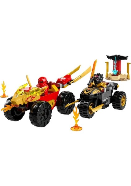 71789 LEGO Ninjago - Kai ve Rasın Araba ve Motosiklet Savaşı 103 Parça +4 Yaş