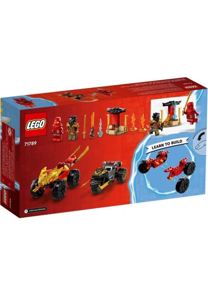 71789 LEGO Ninjago - Kai ve Rasın Araba ve Motosiklet Savaşı 103 Parça +4 Yaş