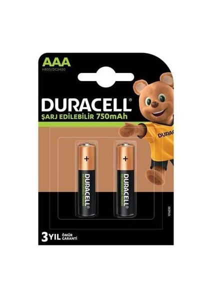 Şarj Edilebilir Pil 2'li Aaa 750 Mah