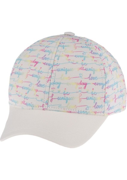 Çocuk Kız Şapka (4-8 Yaş) Y24240-07 Beyaz