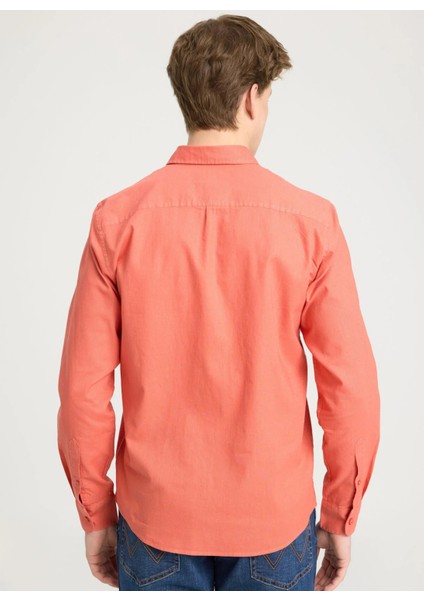 Regular Fit Turuncu Erkek Gömlek W5MY20527933L Uzun Kollu Gömlek indirimleri