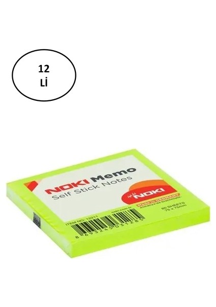 Memo 12211 Yapışkanlı Not Kağıdı 75 x 75 mm 80 Yaprak