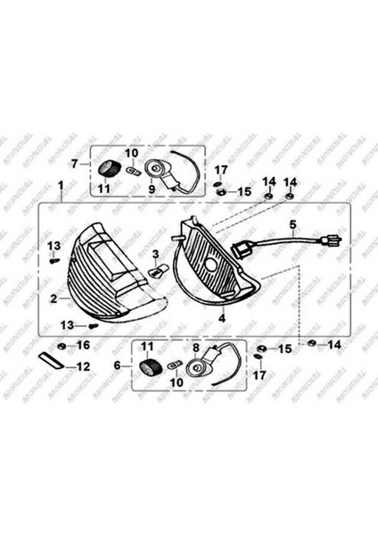 125-150Rr Arka Sinyal Sağ Komple Orj