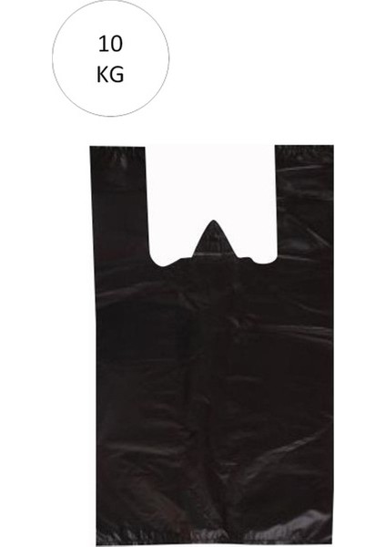 Siyah Atlet Poşet Büyük Boy 32X57 cm Takriben 720 Adet 10 kg