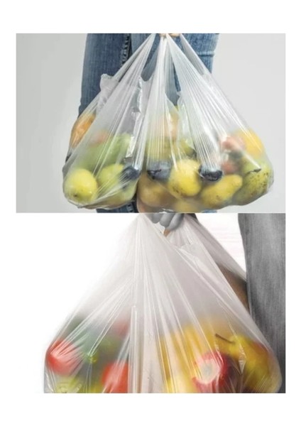 Şeffaf Atlet Poşet Küçük Boy 24X43 cm 1 Paket Takriben 300 Adet