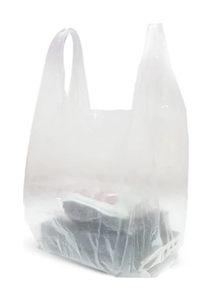 Şeffaf Atlet Poşet Küçük Boy 24X43 cm 1 Paket Takriben 300 Adet