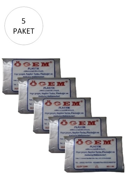 Bakkaliye Naylon Torba Üçlük 26X45 cm 1 kg 5 Paket (Takriben 675 Adet)