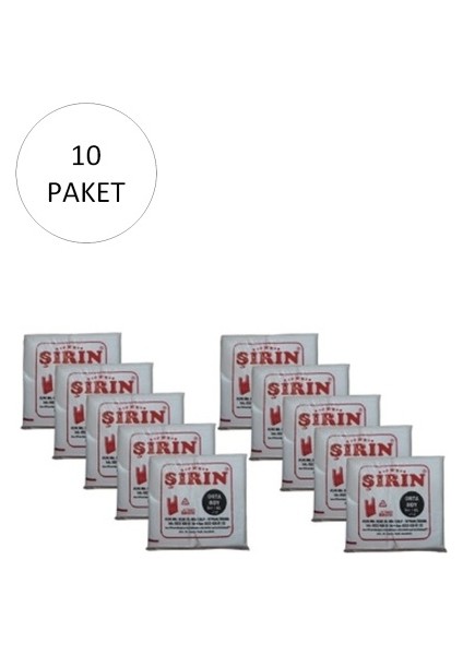 Beyaz Kalın Atlet Poşet Orta Boy 28X50 cm 1 kg 10 Paket (Takriben 750 Adet)