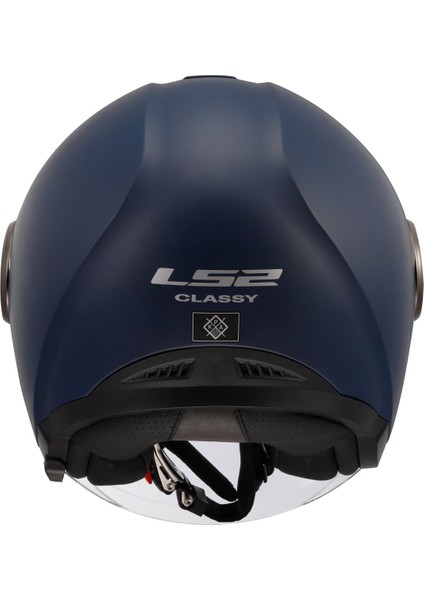 Classy Mat Navy Mavi Kask