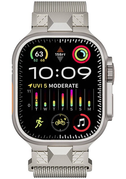 Watch Ultra 49MM KRD-107 Metal Hasır Kordon