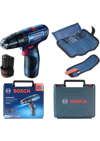 2'li Şarjlı Matkap Darbeli Matkap Çift Akülü Vidalama + Bosch 126 Parça Matkap Ucu Vidalama Ucu Ana fiyatları