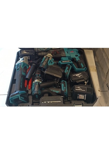 Darbeli Dörtlü Set Şarjlı Tork Şarjlı Hilti Şarjlı Taş Şarjlı Matkap 3'lü 30 Volt Anahtarlı 1-2 M 3