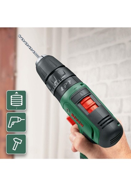 Kablosuz Darbeli Matkap Şarjlı Matkap Akülü Matkap Vidalama + 15 Parça Matkap Ucu Seti 12 Volt Anah
