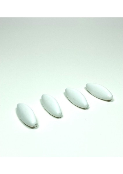 4 Adet Plastik Çengelli Eşarp ve Şal Iğnesi Beyaz 4 cm
