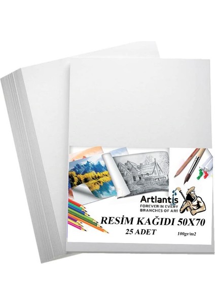 Karakalem Eskiz Çizim Seti Durolit Seti 50X70 cm 1 Paket Resim Kağıdı Faber Dereceli Kalem Seti Hamur Silgi Sınav Silgisi