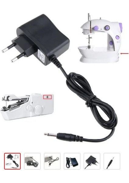 Singer El Dikiş Makinesi Için Uyumlu Adaptör 6V 800MA Için Uyumlu Adaptör (6V1A) 6 Volt Adaptör Singer Mini El Dikiş Makinesi Için Uyumlu Adaptör Dikiş Makinesi Adaptörü 6V Dikiş Makinesi Adaptörü