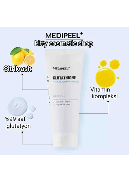 Glutathione Hyal Aqua Foaming Gel Cleanser, Nemlendirici Jel Yıkama 150 ml