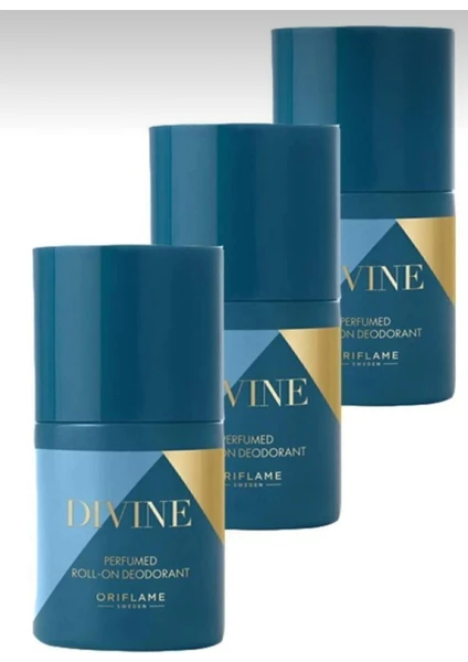 Divine Parfümlü Roll-On Deodorant 3 Adet