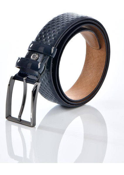 Deri Erkek Kemeri Rugan Lacivert