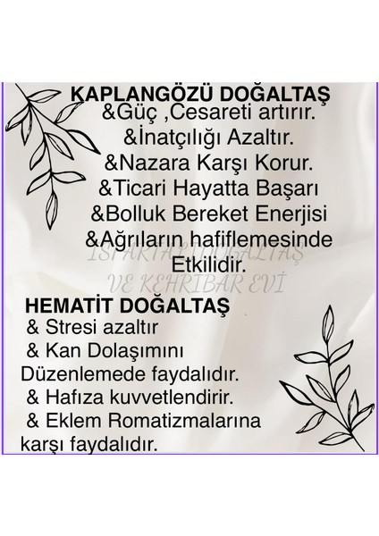 Sertifikalı Orjinallik Garantili Doğal Taş Erkek&kadın Kaplangözü Taşı ve Hematit Özel Tasarım Hediye 8 mm Bileklik