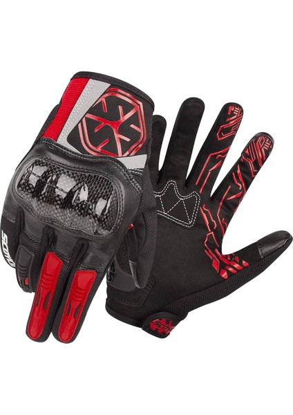 MC122 Erkek Yazlık Motosiklet Eldiven Siyah Kırmızı fiyatları