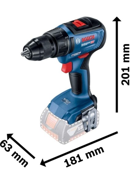 Kablosuz Gsr 18 V-50 Şarjlı Matkap (Akü ve Şarj Aleti Hariç) 06019H5002 18 Volt Darbeli 1300 Wa