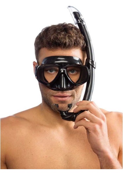 Perla-Mexico Maske Şnorkel Seti Siyah