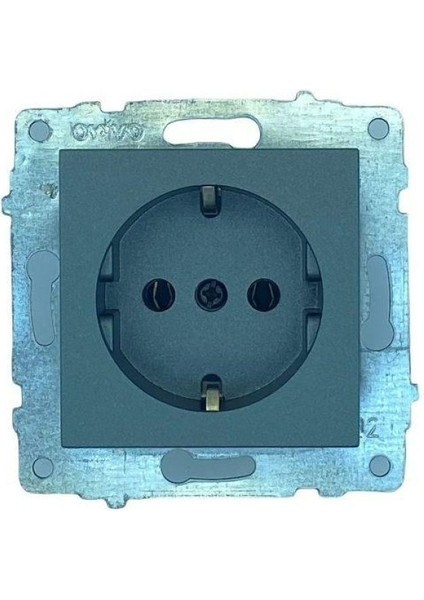 4 Adet Ovivo Grano Füme Topraklı Priz Çerçevesizdir