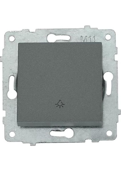 5 Adet Ovivo Grano Füme Zil Anahtarı Light Çerçevesizdir 5'li