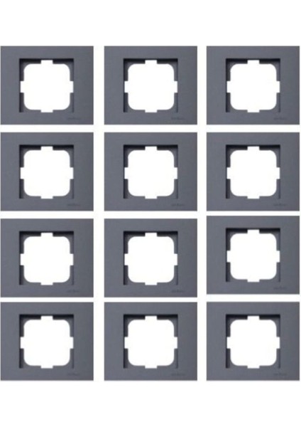 12 Adet Ovivo Grano Füme Tekli Çerçeve