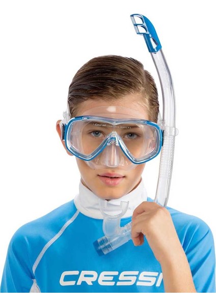 Junior Ondina-Top Çocuk Maske Şnorkel Seti Koyu Mavi fiyatları