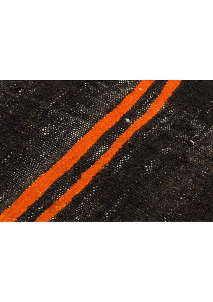 El Dokuma Krem Beyaz Çizgili Vintage Kilim fırsatları