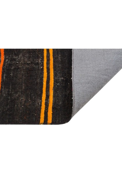 El Dokuma Krem Beyaz Çizgili Vintage Kilim indirimleri