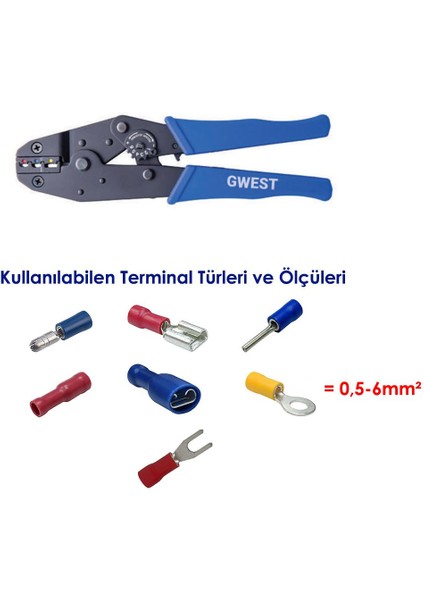 Gw 7 Terminal Sıkma Pensesi (Gw-7)