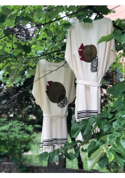 Bohem Pamuklu Kimono / Plaj Elbisesi