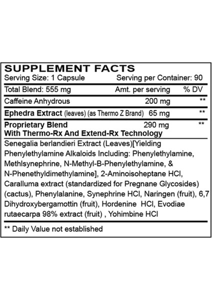 Black Mamba Hyperrush® (Fat Loos Fat Burning) 90 Capsul Usa VERSION 3540
