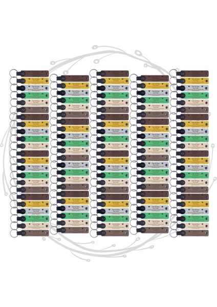 Isme Özel, 100' Lü, Kına Kutlamaları Için, Kına Eğlencesi Için Hediyelik Deri Hatıra Anahtarlığı