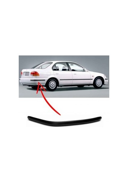 Honda Ies Civic 1996-1998 Model Makyajsız Kasa Sedan Uyumlu Arka Tampon Bandı (Sağ)